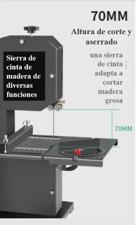 una foto de máquina sierra cinta para aserradero